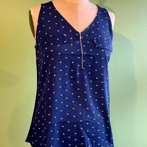 FORTUNE + IVY Lola Mixed Material Blouse